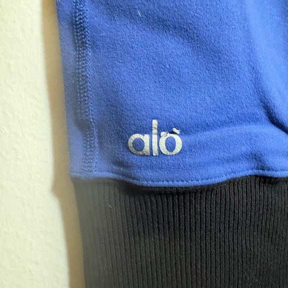 ALO Yoga Goddess Ribbed Leggings Blue and Black XS - Picture 6 of 7